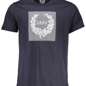 GIAN MARCO VENTURI MEN'S SHORT SLEEVED T-SHIRT BLUE