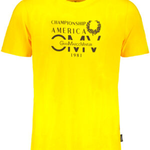 GIAN MARCO VENTURI YELLOW MEN'S SHORT SLEEVED T-SHIRT