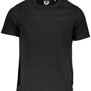 GIAN MARCO VENTURI BLACK MAN SHORT SLEEVE T-SHIRT