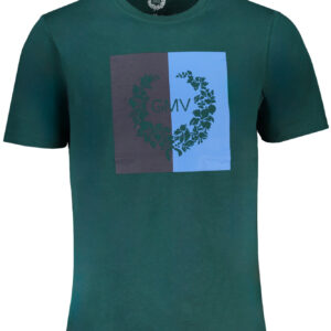 GIAN MARCO VENTURI GREEN MEN'S SHORT SLEEVED T-SHIRT