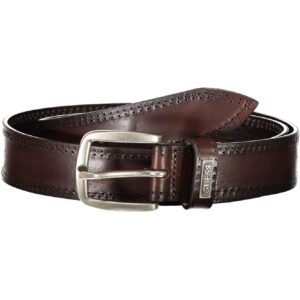 GUESS JEANS LEATHER BELT MEN BROWN
