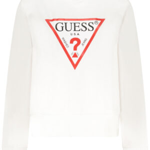 GUESS JEANS WOMEN'S WHITE ZIP-UP SWEATSHIRT