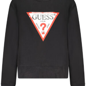 GUESS JEANS WOMEN'S BLACK ZIP-UP SWEATSHIRT