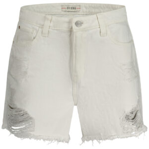 GUESS JEANS WOMEN'S SHORT JEANS WHITE
