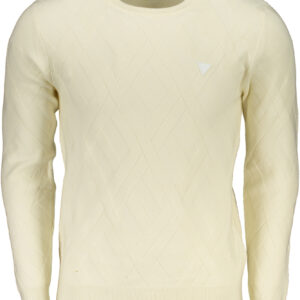GUESS JEANS WHITE MEN'S SWEATER