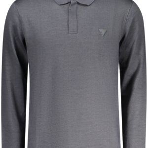 GUESS JEANS LONG SLEEVE POLO MEN BLACK