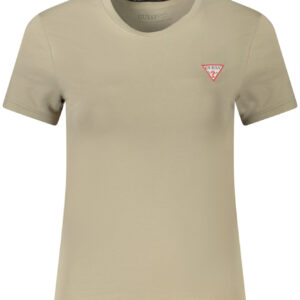 GUESS JEANS BEIGE WOMEN'S SHORT SLEEVE T-SHIRT