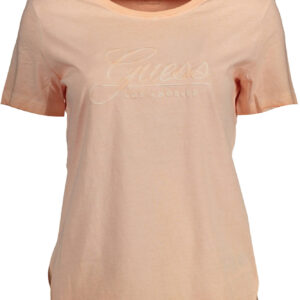 GUESS JEANS WOMEN'S SHORT SLEEVE T-SHIRT PINK