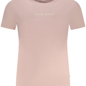 GUESS JEANS WOMEN'S SHORT SLEEVE T-SHIRT PINK