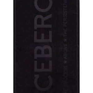 ICEBERG MEN'S BLACK BEACH TOWEL