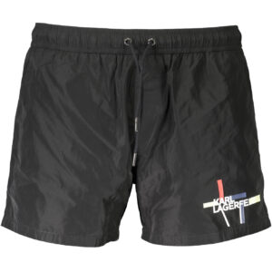 KARL LAGERFELD BEACHWEAR SWIMSUIT PARTS UNDER MAN BLACK