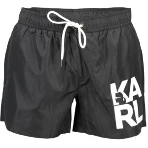 KARL LAGERFELD BEACHWEAR SWIMSUIT BLACK MEN'S BOTTOM
