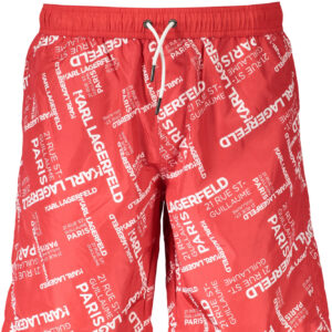 KARL LAGERFELD BEACHWEAR SWIMSUIT MEN'S BOTTOM RED