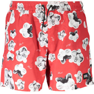 KARL LAGERFELD BEACHWEAR SWIMSUIT MEN'S BOTTOM RED