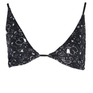 KARL LAGERFELD SWIMSUIT PARTS ABOVE WOMAN BLACK