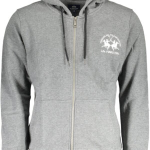 LA MARTINA MEN'S GRAY ZIPPED SWEATSHIRT