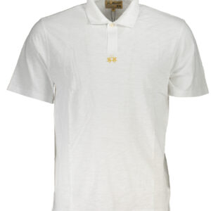 LA MARTINA MEN'S WHITE SHORT SLEEVED POLO SHIRT