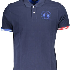 LA MARTINA MEN'S SHORT SLEEVED POLO SHIRT BLUE
