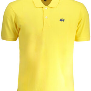LA MARTINA YELLOW MEN'S SHORT SLEEVED POLO SHIRT