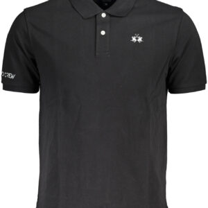 LA MARTINA MEN'S SHORT SLEEVE POLO BLACK