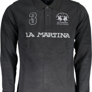 LA MARTINA POLO LONG SLEEVE MAN BLACK