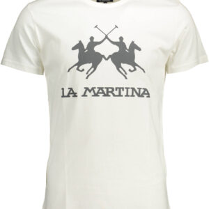 LA MARTINA MEN'S WHITE SHORT SLEEVE T-SHIRT