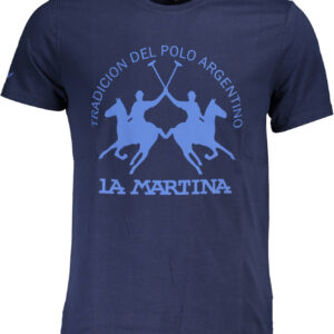 LA MARTINA MEN'S SHORT SLEEVE T-SHIRT BLUE