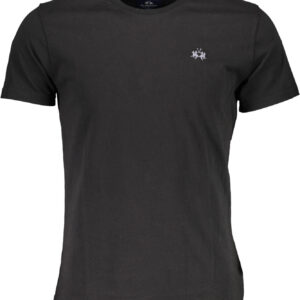 LA MARTINA MEN'S SHORT SLEEVE T-SHIRT BLACK