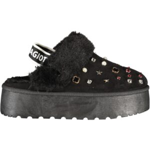 LAURA BIAGIOTTI WOMEN'S BLACK WINTER CLOG FOOTWEAR