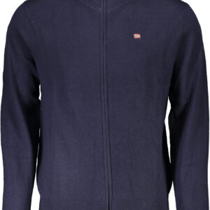 NAPAPIJRI MEN'S BLUE CARDIGAN