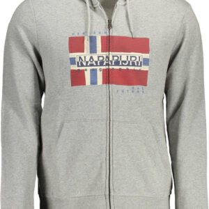 NAPAPIJRI SWEATSHIRT WITH ZIP MAN GRAY