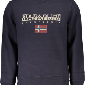NAPAPIJRI MEN'S BLUE ZIPLESS SWEATSHIRT