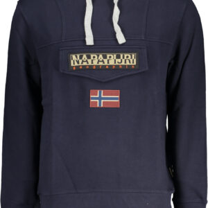 NAPAPIJRI MEN'S BLUE ZIPLESS SWEATSHIRT