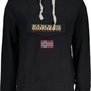 NAPAPIJRI MEN'S BLACK ZIPLESS SWEATSHIRT