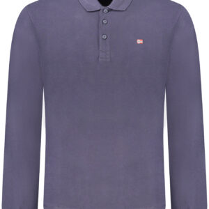 NAPAPIJRI MEN'S LONG-SLEEVED POLO SHIRT, BLUE