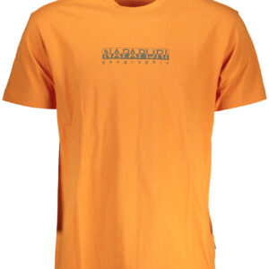NAPAPIJRI MAN ORANGE SHORT SLEEVE T-SHIRT