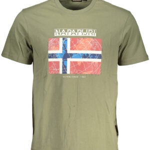 NAPAPIJRI GREEN MEN'S SHORT SLEEVE T-SHIRT