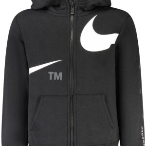 NIKE KIDS' BLACK ZIP-UP SWEATSHIRT