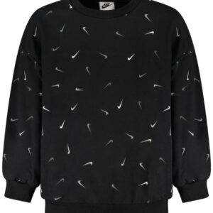 NIKE KIDS' BLACK ZIP-UP SWEATSHIRT