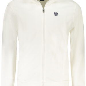 NORTH SAILS MEN'S WHITE ZIP-UP SWEATSHIRT