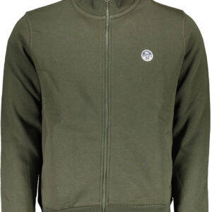 NORTH SAILS MEN'S GREEN ZIPPED SWEATSHIRT