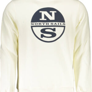 NORTH SAILS WHITE MEN'S SWEATSHIRT WITHOUT ZIP