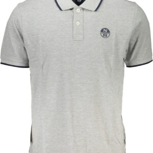 NORTH SAILS MEN'S GRAY SHORT SLEEVED POLO SHIRT