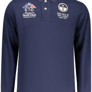 NORTH SAILS MEN'S LONG-SLEEVED POLO SHIRT, BLUE