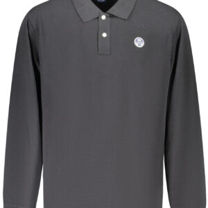 NORTH SAILS MEN'S LONG-SLEEVED POLO SHIRT, BLACK