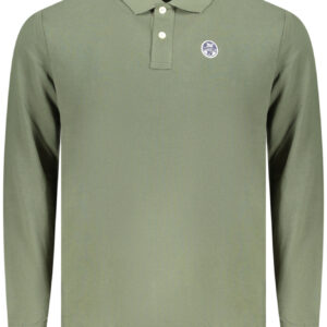 NORTH SAILS MEN'S LONG-SLEEVED POLO SHIRT, GREEN