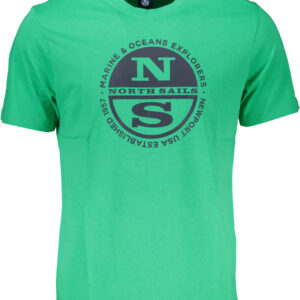 NORTH SAILS GREEN MEN'S SHORT SLEEVED T-SHIRT