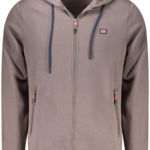 NORWAY 1963 MEN'S BROWN ZIP-UP SWEATSHIRT