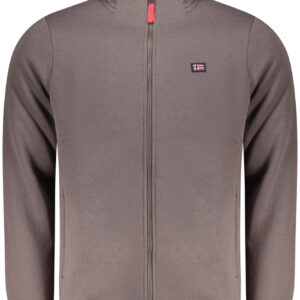 NORWAY 1963 MEN'S BROWN ZIP-UP SWEATSHIRT