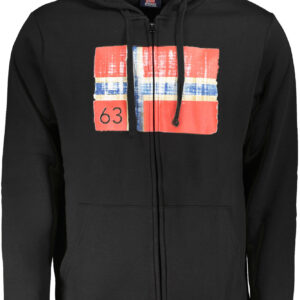 NORWAY 1963 MEN'S BLACK ZIP-UP SWEATSHIRT